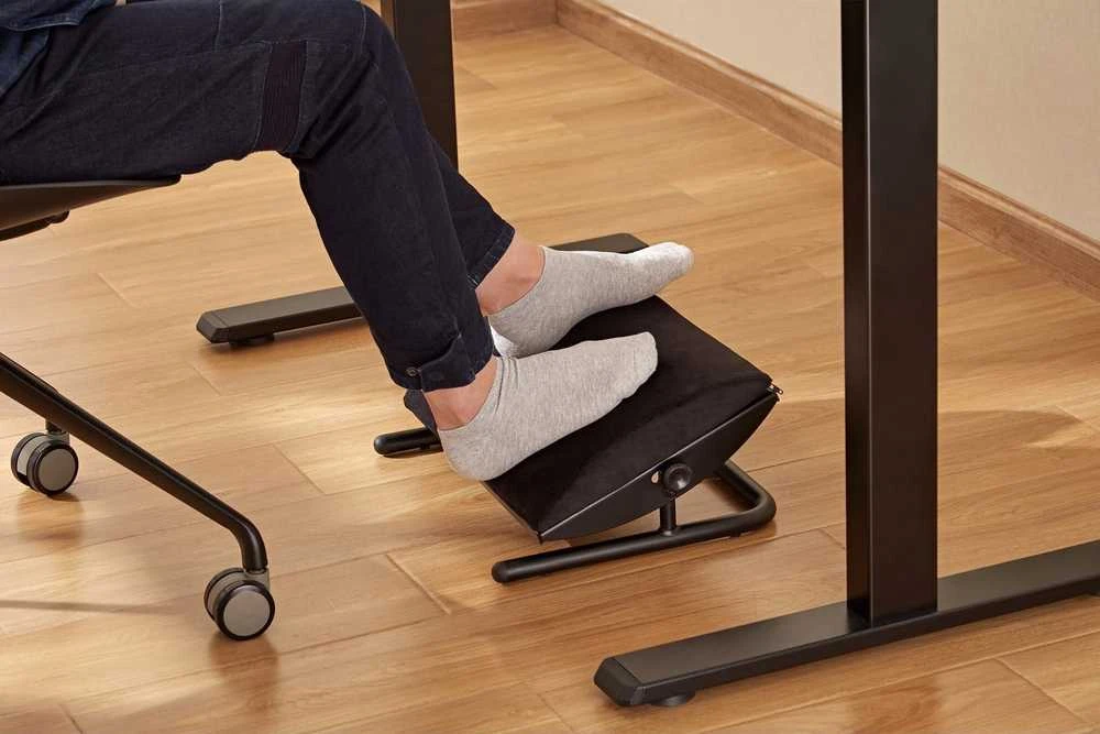 Powerton Ergonomiška kojų atrama, nuimama minkšta pagalvė, juoda, plieninė, keliamoji galia 25 kg, Powerton