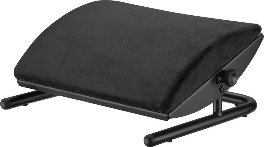 Powerton Ergonomiška kojų atrama, nuimama minkšta pagalvė, juoda, plieninė, keliamoji galia 25 kg, Powerton