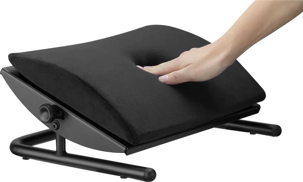 Powerton Ergonomiška kojų atrama, nuimama minkšta pagalvė, juoda, plieninė, keliamoji galia 25 kg, Powerton