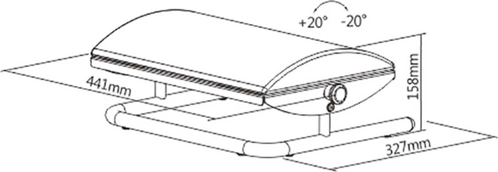 Powerton Ergonomiška kojų atrama, nuimama minkšta pagalvė, juoda, plieninė, keliamoji galia 25 kg, Powerton