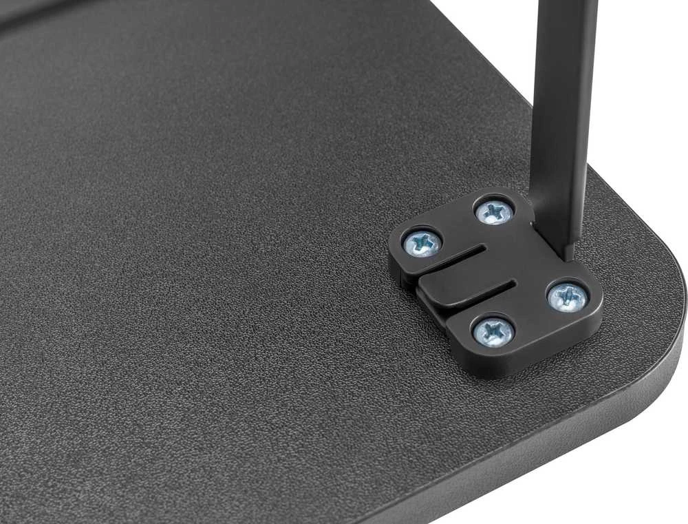 Laikiklis Powerton Monitoriaus pagrindas, lengvas montavimas, vieta klaviatūrai, juoda, metalinė / MDf plokštė, 20 kg keliamoji galia, Powerton, ergo