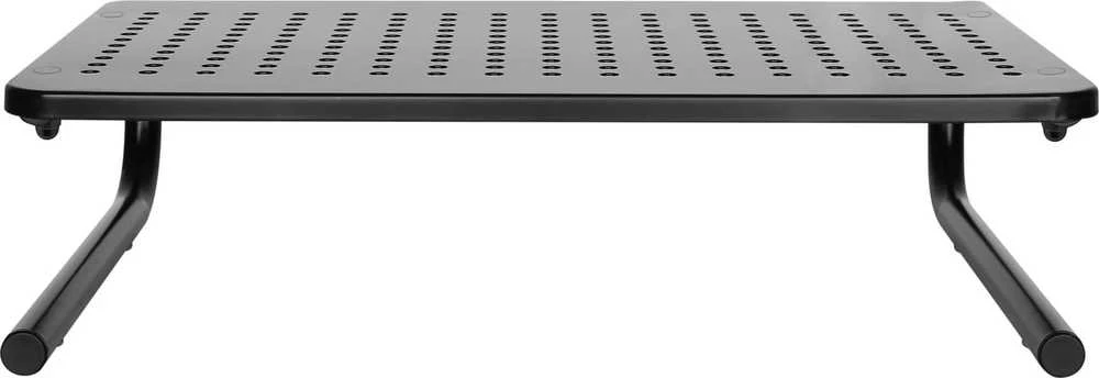 Laikiklis Powerton monitoriaus stovas, vieta klaviatūrai, juoda, metalas/plastikas, 20 kg keliamoji galia, Powerton, ergo