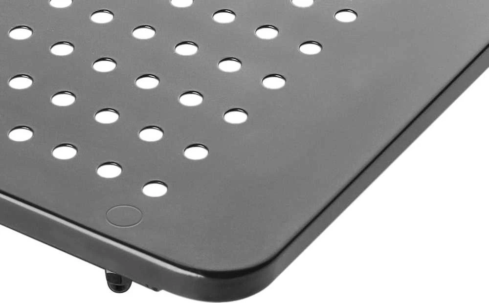 Laikiklis Powerton monitoriaus stovas, vieta klaviatūrai, juoda, metalas/plastikas, 20 kg keliamoji galia, Powerton, ergo