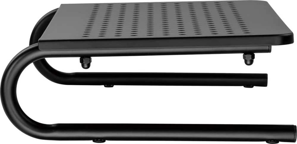Laikiklis Powerton monitoriaus stovas, vieta klaviatūrai, juoda, metalas/plastikas, 20 kg keliamoji galia, Powerton, ergo