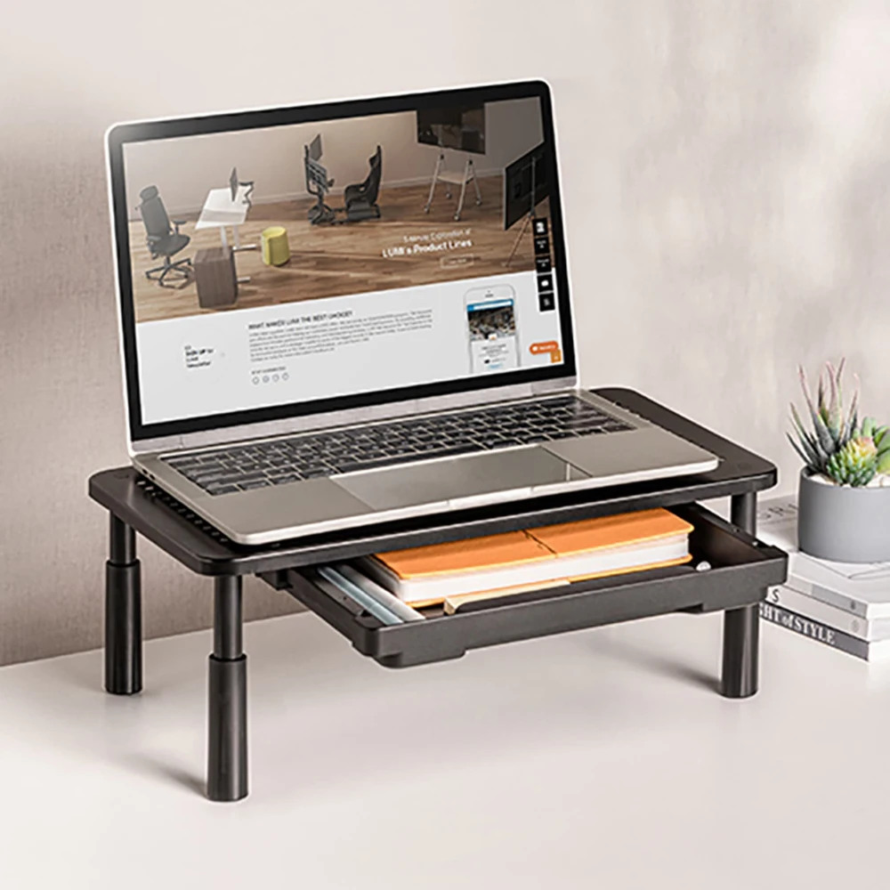 Laikiklis Powerton Podstawa pod monitorius, juoda (WPEMS1)