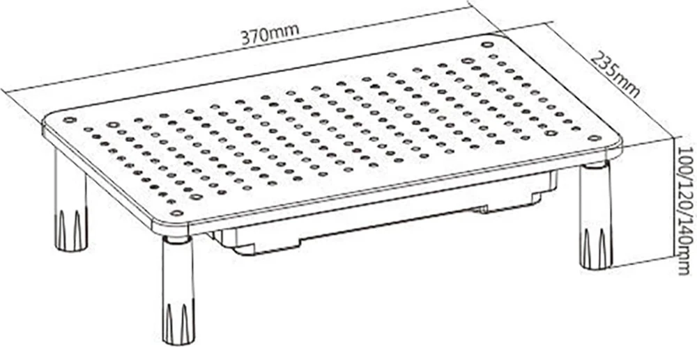 Laikiklis Powerton Podstawa pod monitorius, juoda (WPEMS1)
