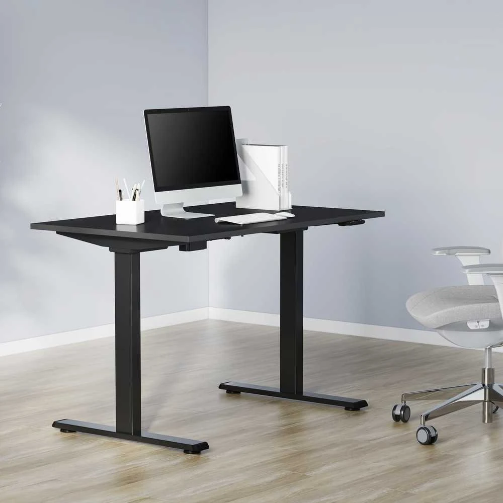 Powerton Desk rėmas/pagrindas, elektra reguliuojamas, tarpų reguliavimas 500mm, apsaugos nuo susidūrimo sistema, juoda, keliamoji galia 100 kg, Powerton