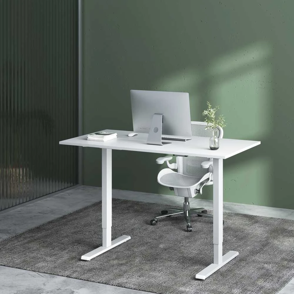 Powerton Desk rėmas/pagrindas, elektra reguliuojamas, tarpų reguliavimas 500mm, apsaugos nuo susidūrimo sistema, balta, keliamoji galia 100 kg, Powerton