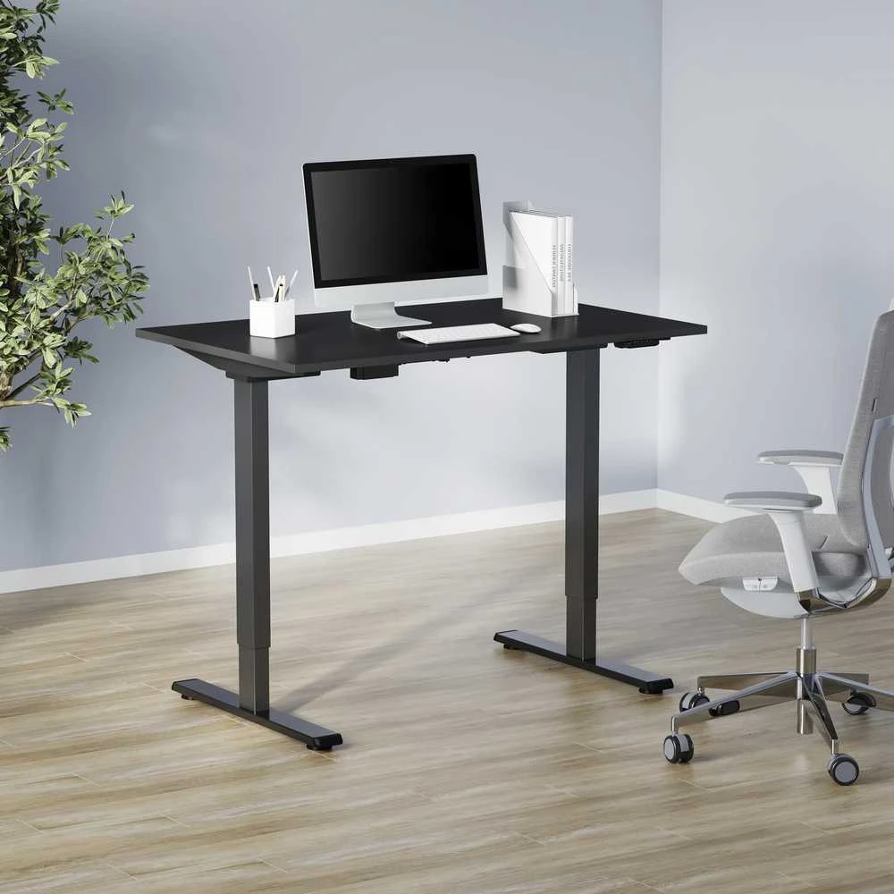 Powerton Desk rėmas/pagrindas, elektra reguliuojamas, tarpų reguliavimas 500mm, apsaugos nuo susidūrimo sistema, juoda, keliamoji galia 100 kg, Powerton