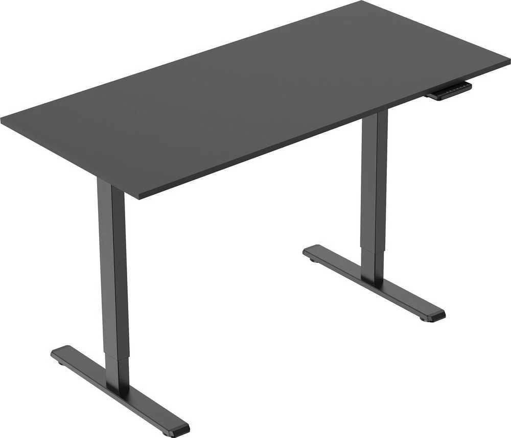 Powerton Desk rėmas/pagrindas, elektra reguliuojamas, tarpų reguliavimas 500mm, apsaugos nuo susidūrimo sistema, juoda, keliamoji galia 100 kg, Powerton