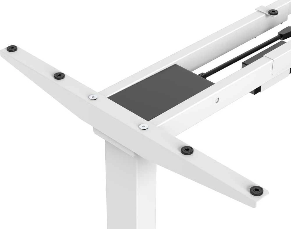 Powerton Desk rėmas/pagrindas, elektra reguliuojamas, tarpų reguliavimas 500mm, apsaugos nuo susidūrimo sistema, balta, keliamoji galia 100 kg, Powerton