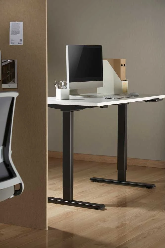 Powerton Desk rėmas/pagrindas, elektra reguliuojamas, tarpų reguliavimas 500mm, apsaugos nuo susidūrimo sistema, juoda, keliamoji galia 100 kg, Powerton