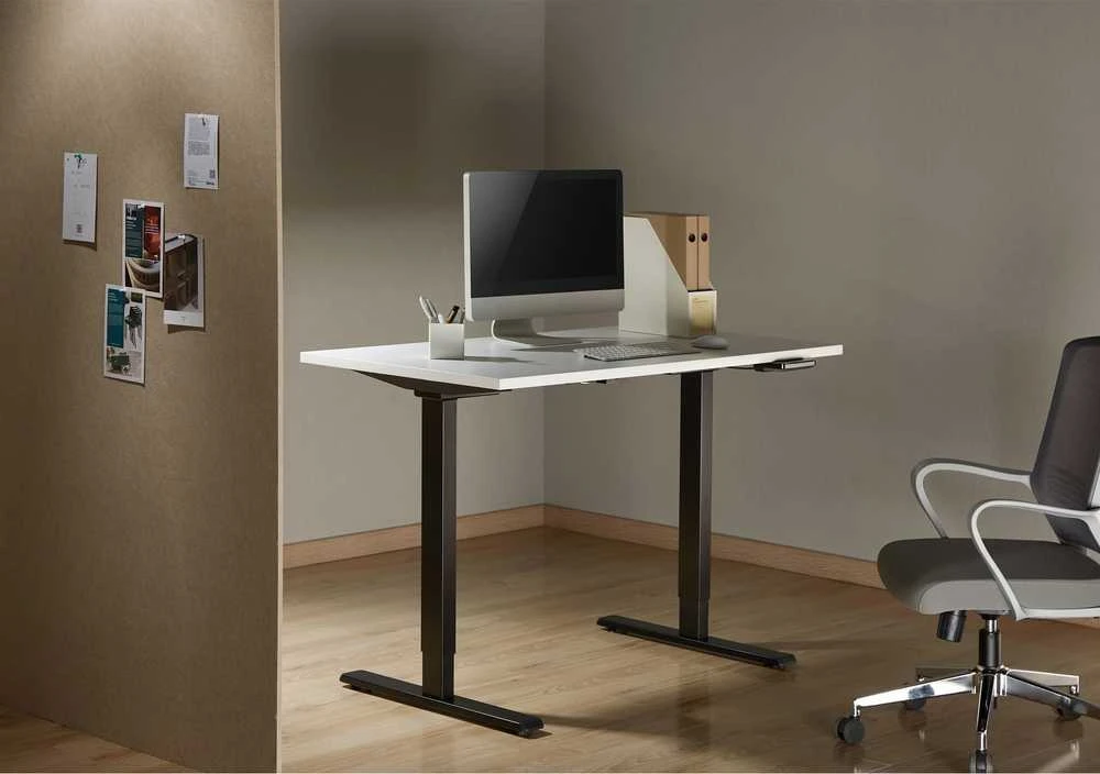 Powerton Desk rėmas/pagrindas, elektra reguliuojamas, tarpų reguliavimas 500mm, apsaugos nuo susidūrimo sistema, juoda, keliamoji galia 100 kg, Powerton