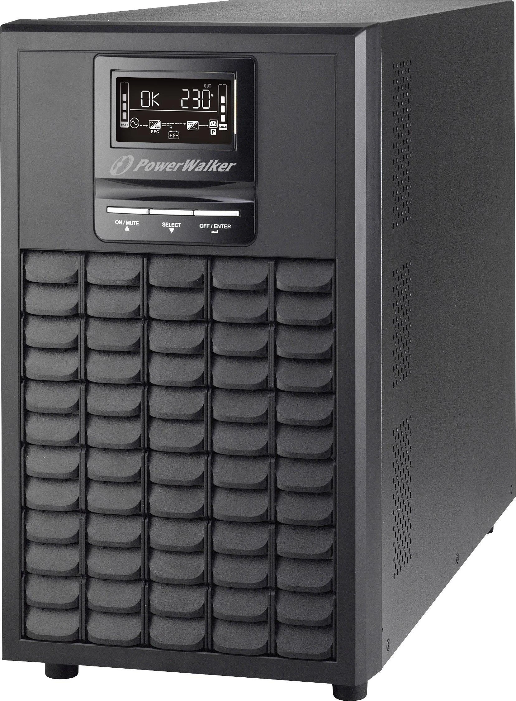 POWERWALK VFI 3000 CG PF1 Power Walker UPS On-Line 1/1 fazės 3000VA,CG,PF1 USB/RS-232,8x c13,1xC19,EPO,LCD