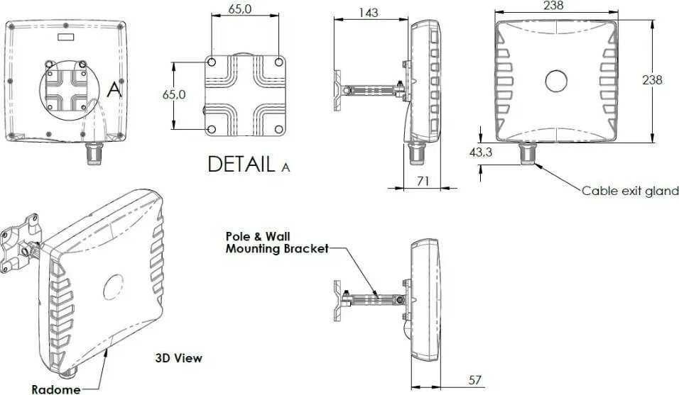 Poynting Antena 4x4 MIMO Poynting 61 Lt.