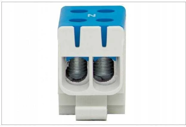 Kiti LZ gnybtų blokeliai korpuse F-ELEKTRO F2.0294 1 bėgelio (2x50/2x50mm2) Al/Cu mėlyna