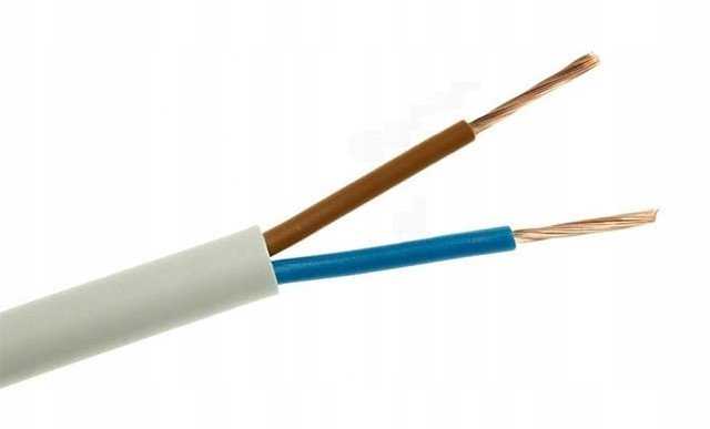 Nkt Spoka Akcyjna Elektronis kabelis H03VV-F OMY 2x1mm2 300V NKT balta 100m