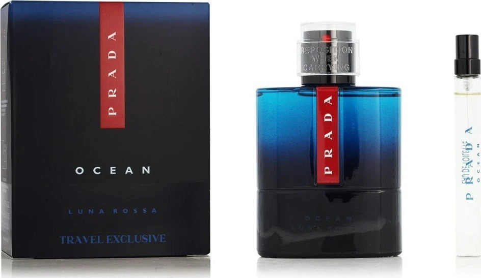 Set Prada: Luna Rossa Ocean Eau De Toilette For Men, 100 ml + Luna Rossa Ocean Eau De Toilette For Men, 10 ml