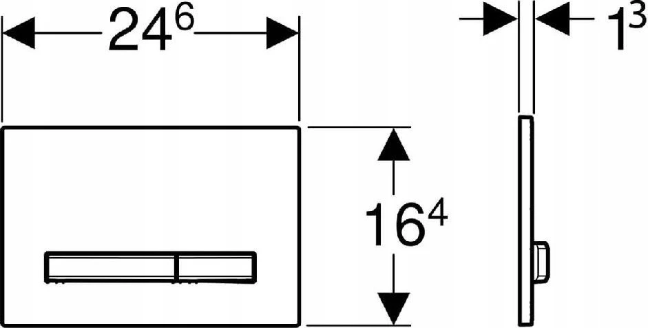 Geberit taustiņš Sigma50, 266x164 mm, balts/hroms