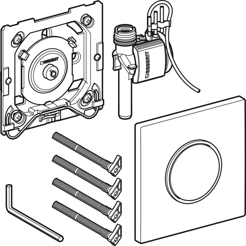 Praplovimo plokštė Geberit GEBERIT SIGMA 10 WRITER FLUSH ARMAT CR / MAT - 116.015.KH.1