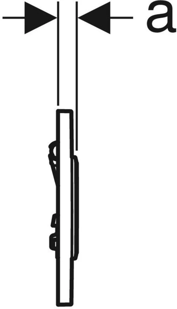Praplovimo plokštė Geberit GEBERIT SIGMA 10 WRITER FLUSH ARMAT CR / MAT - 116.015.KH.1