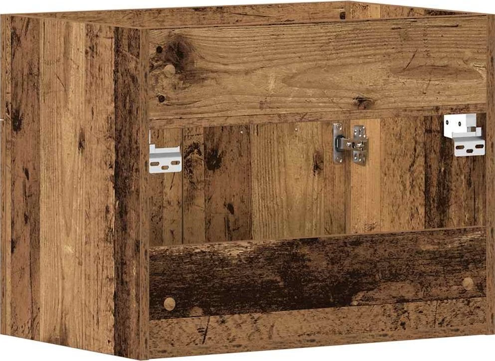 Vonios kambario spintelė, praustuvas, senovinė mediena, 60x38,5x46 cm, inžinerinė mediena