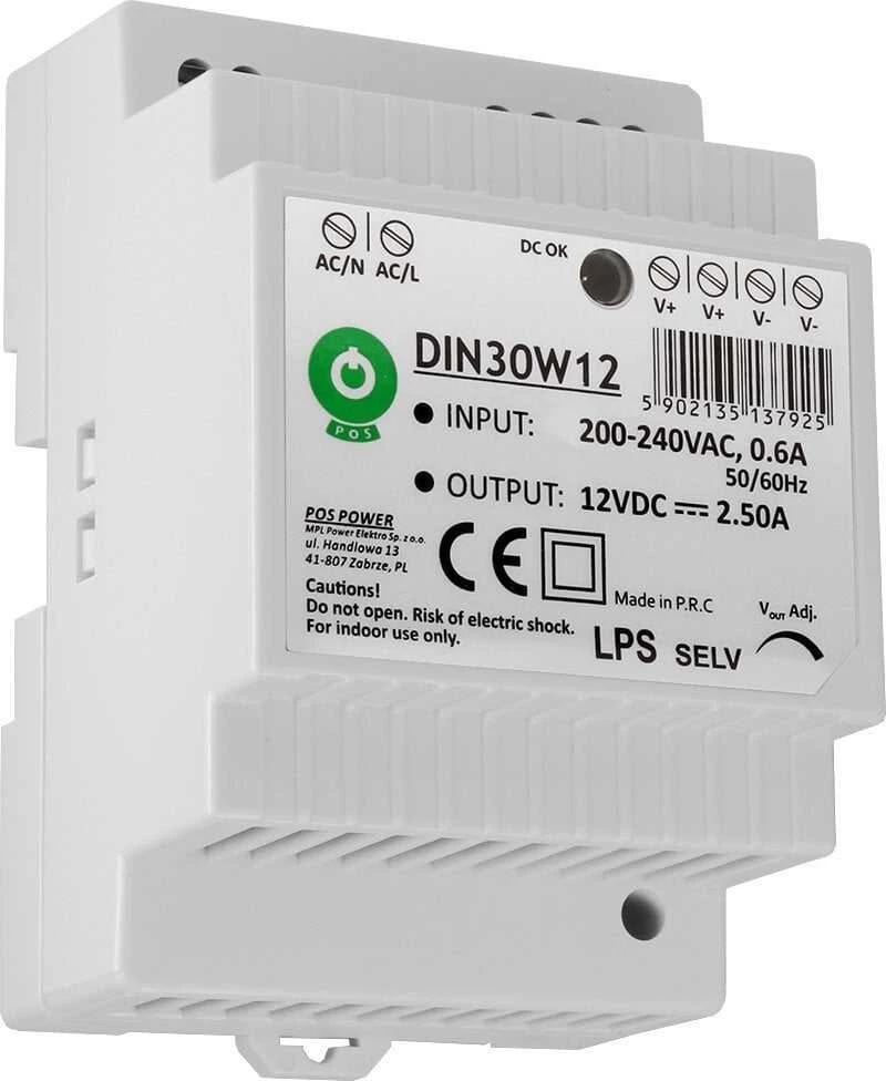 Mojeledy 30W LED Maitinimo šaltinis POS DIN30W12