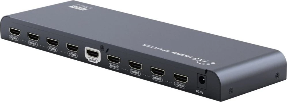 PremiumCord 1 į 8 HDMI skirstytuvas, prievadų skydelis