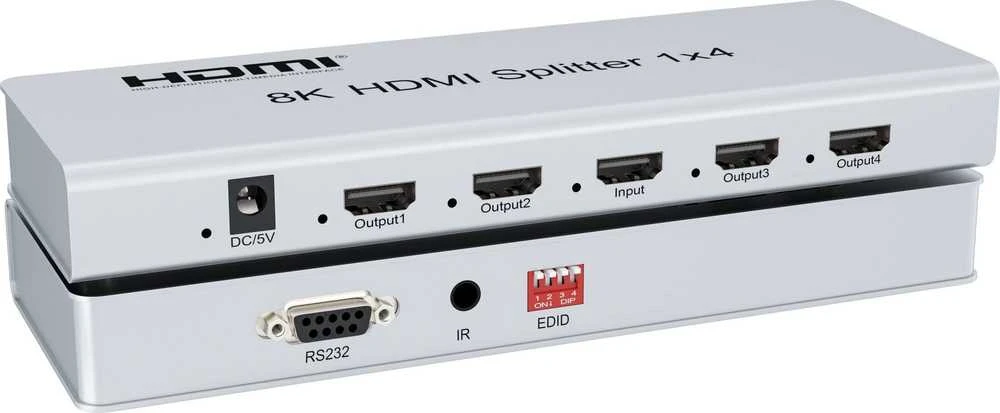 „PremiumCord“ HDMI 2.1 skirstytuvas, 1–4 portų, 8K@60Hz, 4K@120Hz, 1080p, HDR