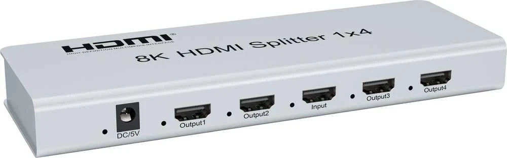 „PremiumCord“ HDMI 2.1 skirstytuvas, 1–4 portų, 8K@60Hz, 4K@120Hz, 1080p, HDR