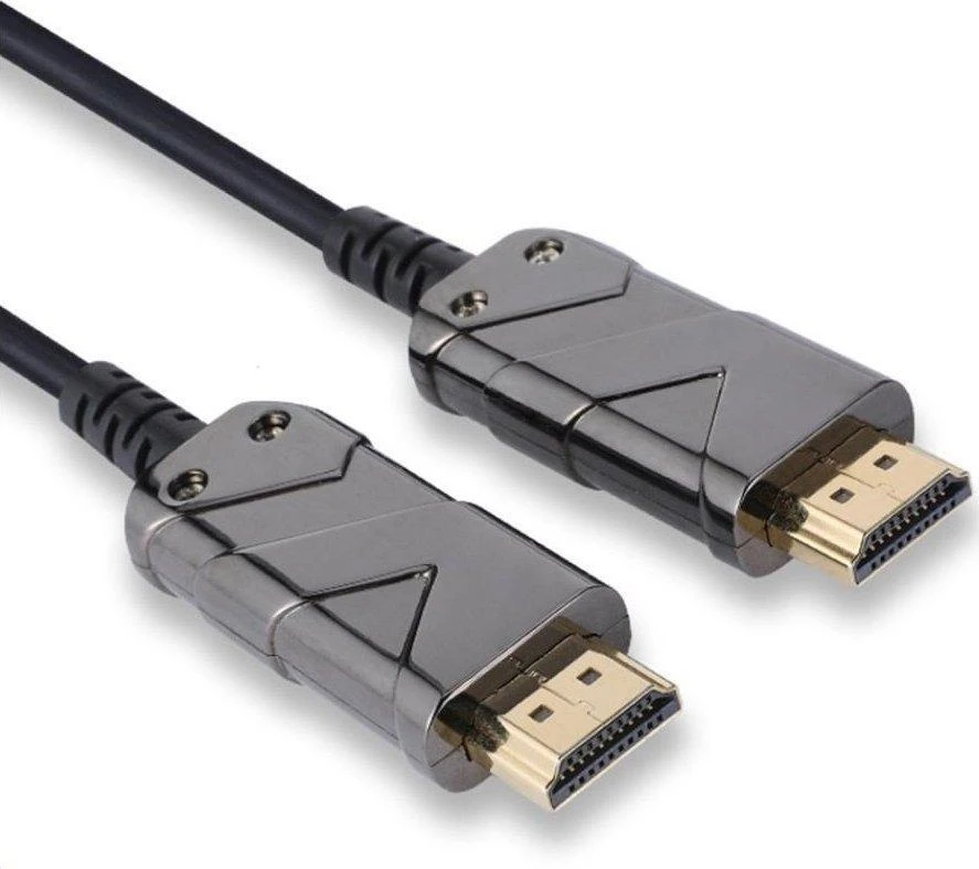 HDMI 2.1 optinis kabelis su metalinėmis jungtimis
