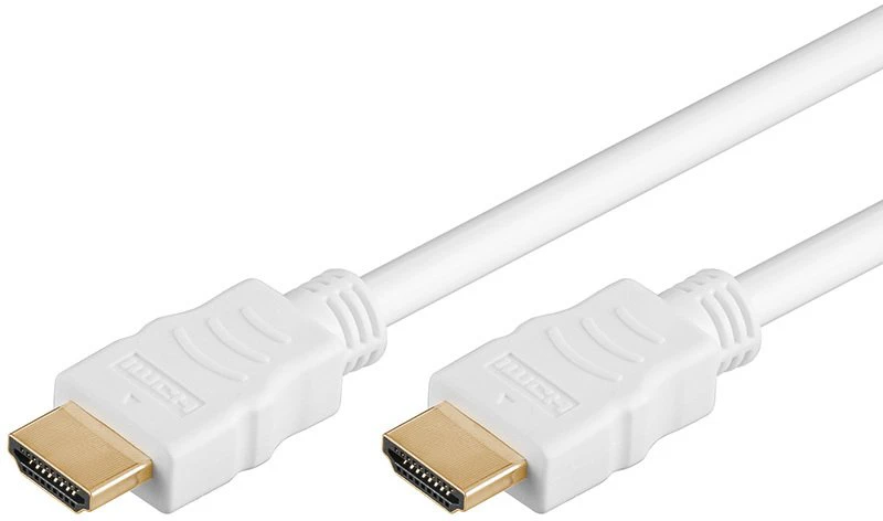Balto HDMI kabelio jungtys su paauksavimu