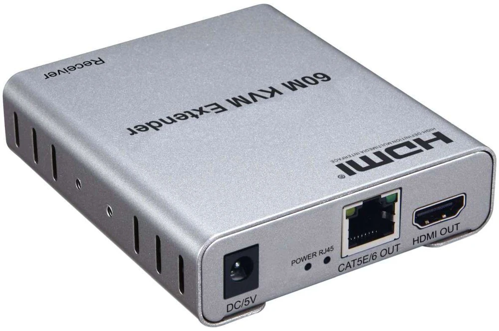 „PremiumCord“ HDMI KVM ilgintuvas su 2 USB jungtimis iki 60 m, garsas per vieną Cat5/6 kabelį