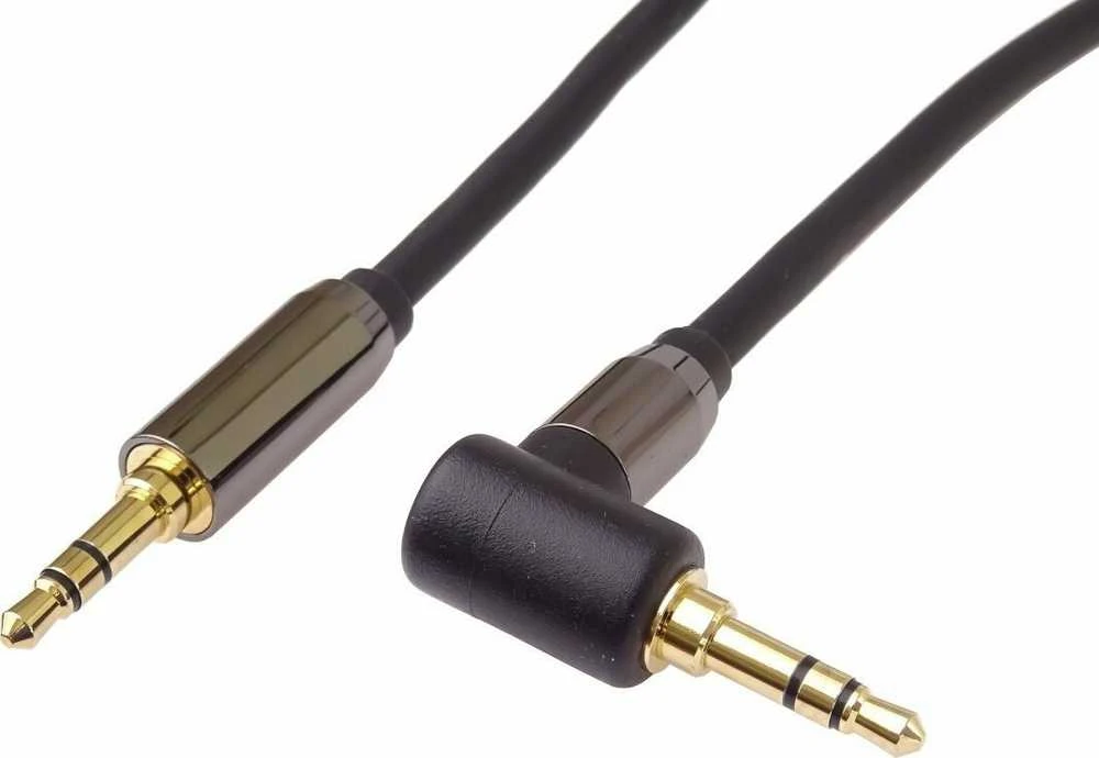 PremiumCord audio laidas su kampine 3.5mm jungtimi