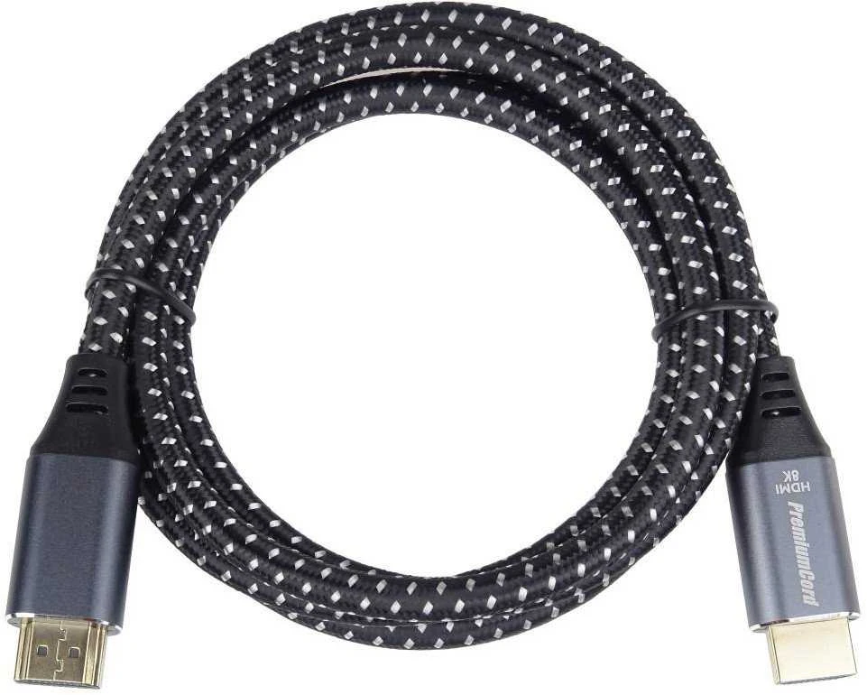 „PremiumCord ULTRA HDMI 2.1 High Speed + Ethernet“ kabelis, 8K@60Hz, paauksuotas, 5 m ilgio
