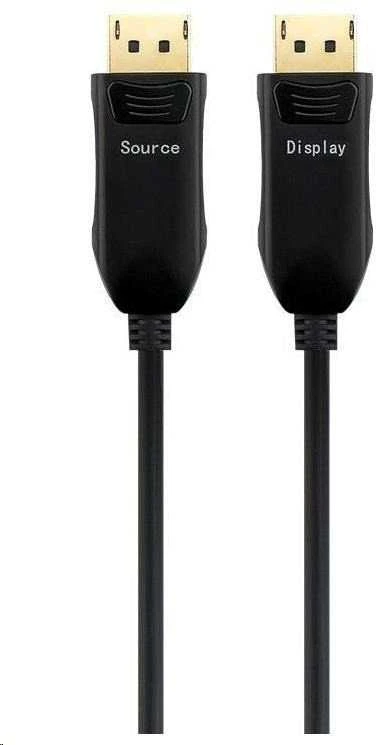 Maršrutizatorius PREMIUMCORD optinis DisplayPort 1.4 jungiamasis kabelis M/M, paauksuotos jungtys. 30 m