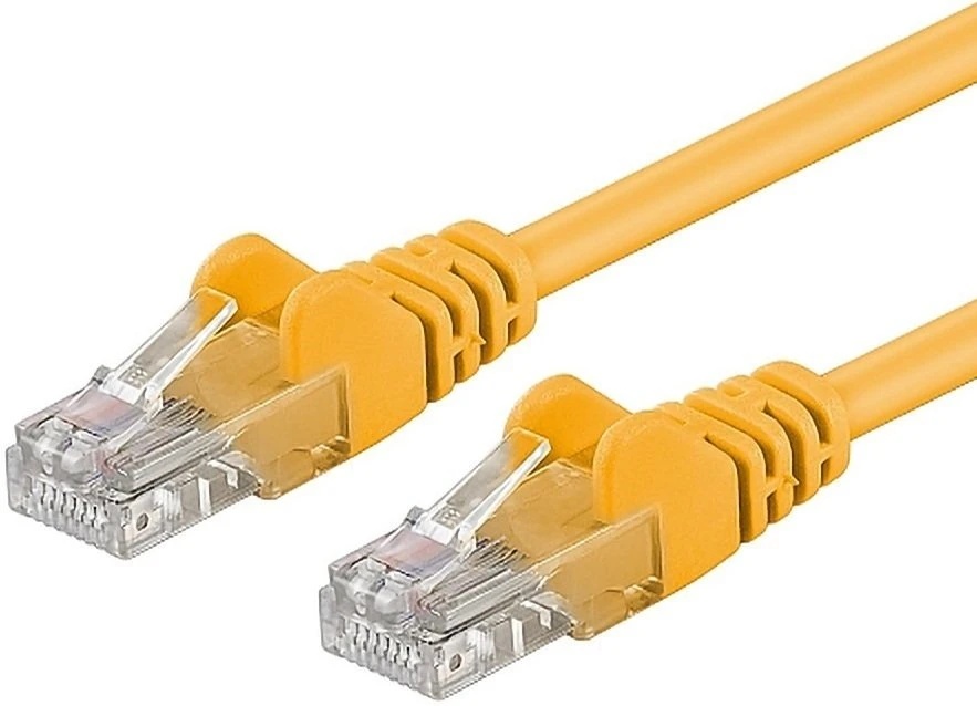 „PremiumCord“ tinklo kabelis RJ-45, Cat.6, UTP, Geltona, 1m (SP6UTP010Y)