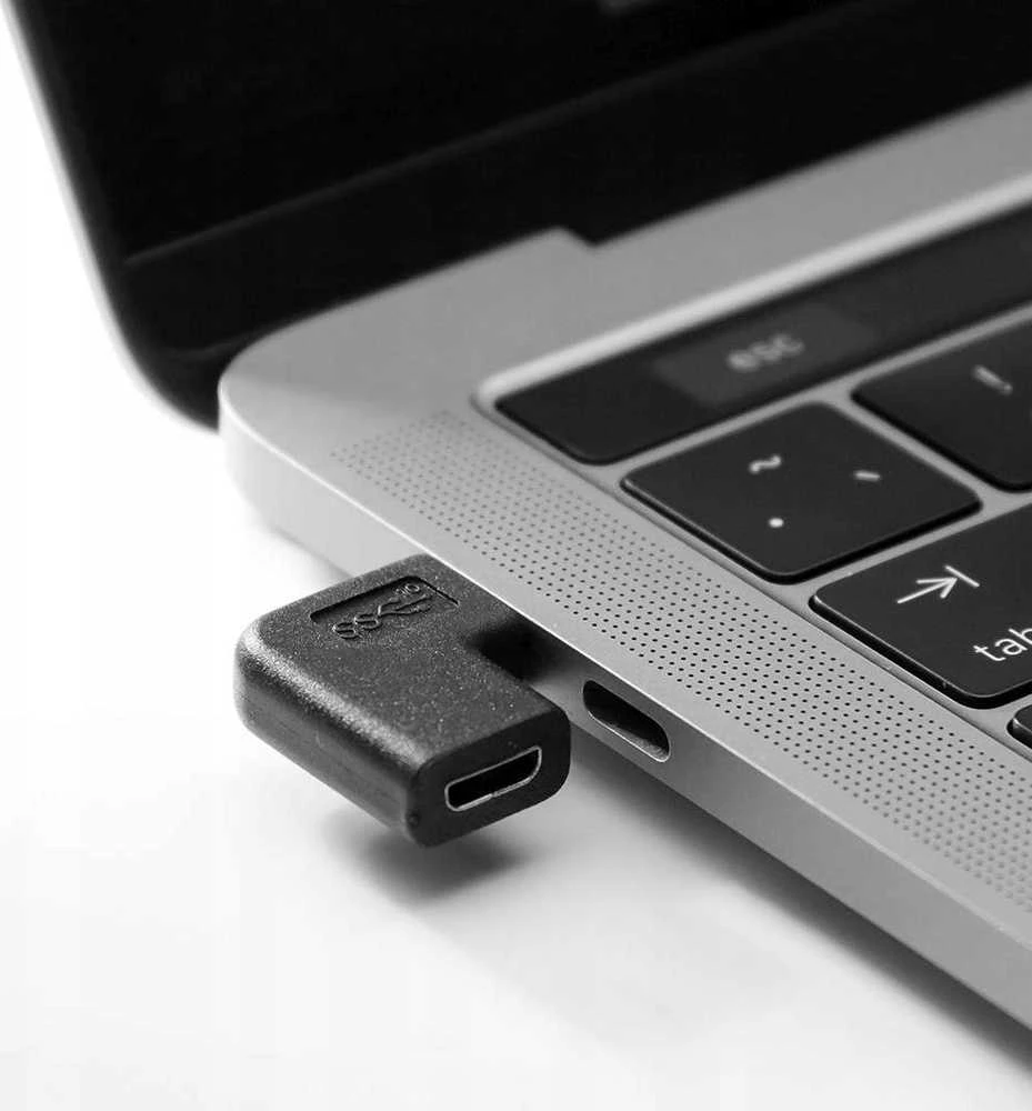 PremiumCord PremiumCord Adaptér USB-C/male - C/female zahnutý 90°