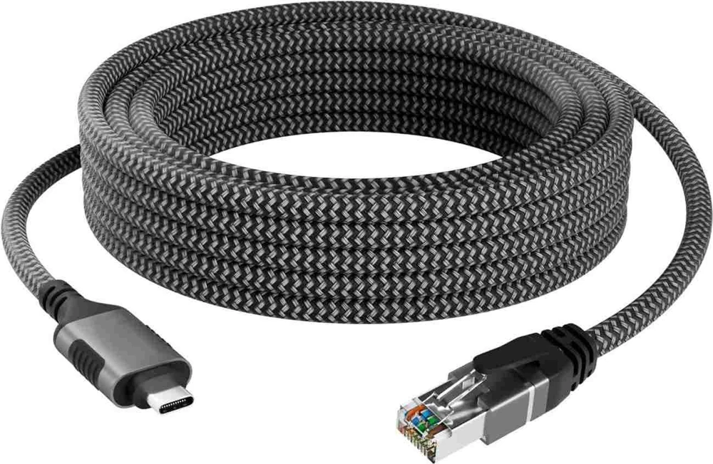 PremiumCord PremiumCord Ethernet kabelis USB-C ir LAN RJ45 10/100/1000, 2m