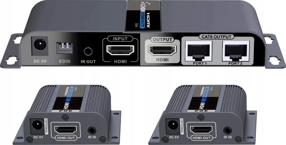 PremiumCord PREMIUMCORD HDMI 1-2 skirstytuvas + plėstuvas po CAT6/6a/7, FULL HD, 3D