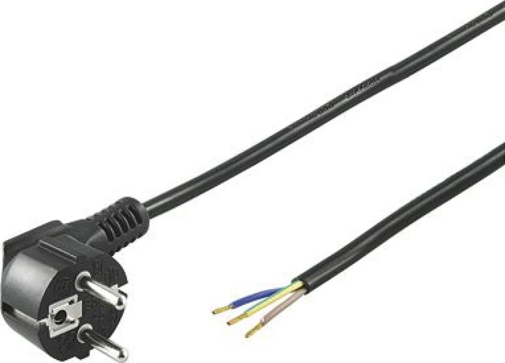 PremiumCord PREMIUMCORD Kabelis Flexo maitinimo trijų gyslų 230V su kampiniu kištuku 2m juodas