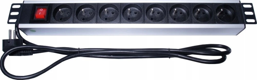 Šakotuvas PremiumCord PremiumCord Panel napájecí do 19'' racku 1.5U, 8x230V, 2m kabelis, vypínač