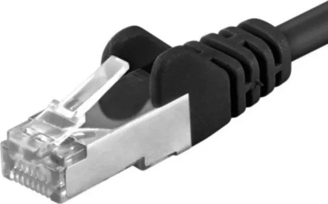 PremiumCord PREMIUMCORD Patch kabelis CAT6a S-FTP, RJ45-RJ45, AWG 26/7 1m juoda