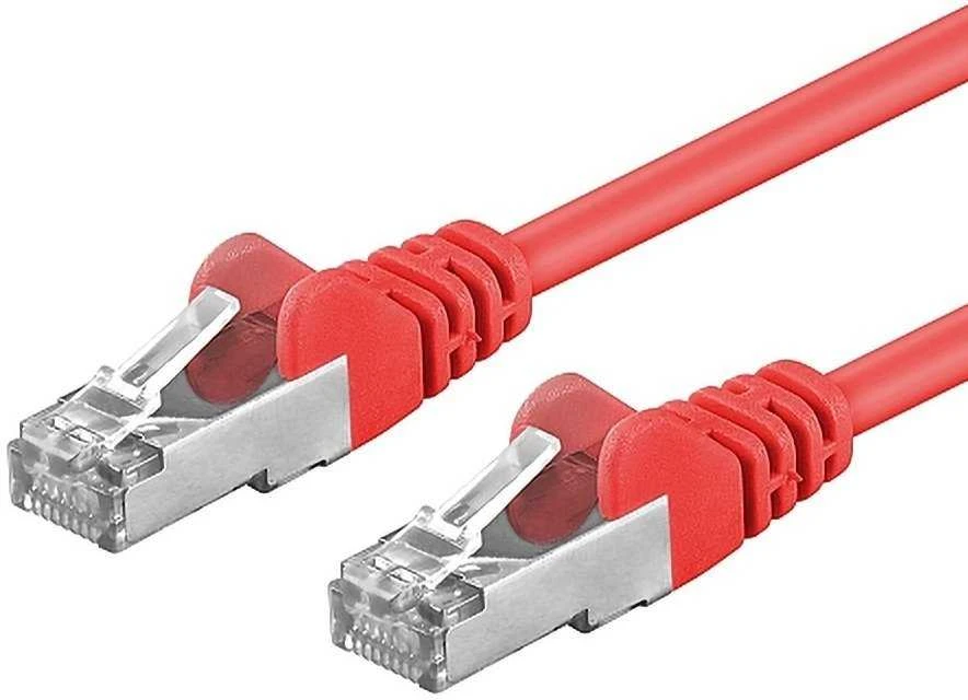 PremiumCord PREMIUMCORD Patch kabelis CAT6a S-FTP, RJ45-RJ45, AWG 26/7 0,5m raudona