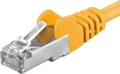 PremiumCord PREMIUMCORD Patch kabelis CAT6a S-FTP, RJ45-RJ45, AWG 26/7 0,5m geltona