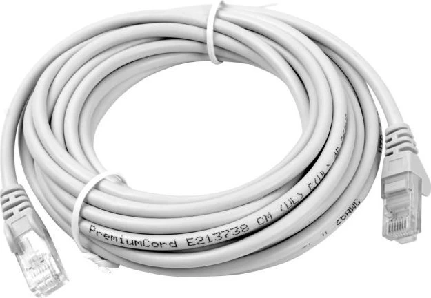 PremiumCord Patch kabelis UTP RJ45-RJ45 CAT6 15m pilkas