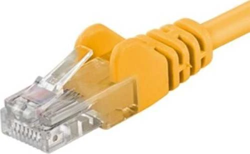 PREMIUMCORD Patch kabelis UTP RJ45-RJ45 CAT5e 15m geltonas