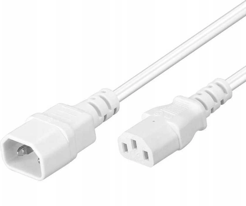 PREMIUMCORD Prailginimo laido maitinimo tinklas 230V, C13-C14, baltas 2m