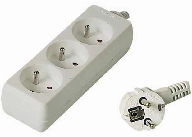 PREMIUMCORD Prailginimo laidas 230V 2m, 3 lizdai, baltas