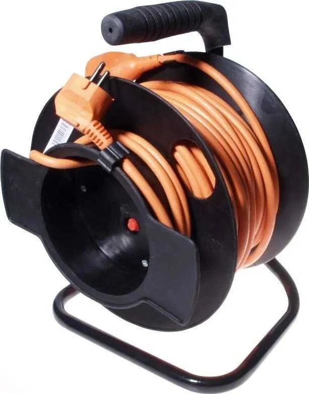 PREMIUMCORD Prailginimo laidas 230V būgnas 25m, juodas